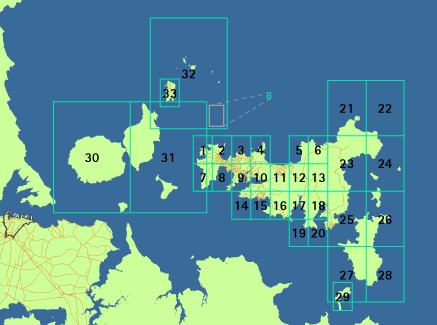 Inner Gulf Islands map index