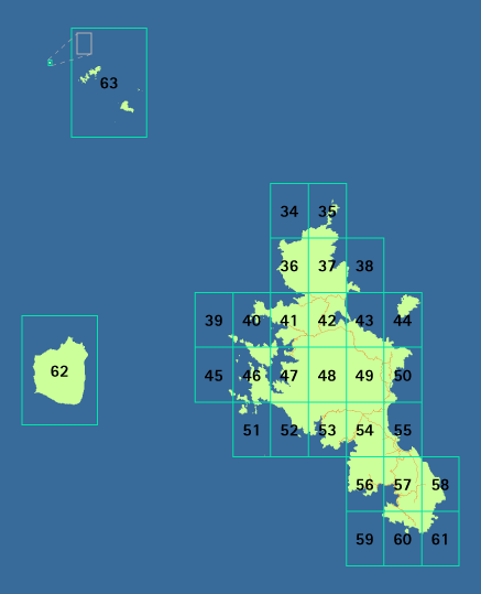 Outer Gulf Islands map index