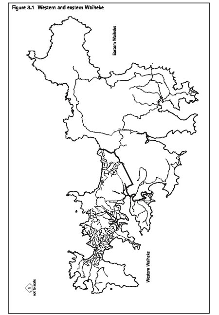 Figure 3.1 Western and eastern Waiheke