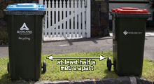 Image showing bins half a metre apart