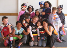 Image showing Waterview School, a WasteWise school where children are wearing outfits made from trash