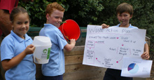 Image showing Glendowie students next to their new worm farm from WormsRus