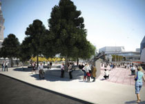 Artist's impression of Aotea Square.