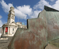 'Mountain Fountain' by artist Terry Stringer. 