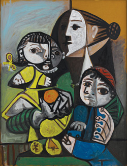 Mère aux enfants a l'orange (1951) by Pablo Picasso.