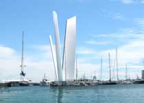 Winning Te Wero Bridge design submitted by Hyder Consulting, Denton Corker Marshall and Kenneth Grubb and Associates.